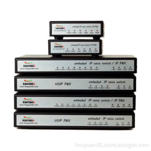 IP04 VoIP PBX System with 4FXO, Supports 4 Analog PSTN Lines Fax to E-mail, Netdisk Voice Record